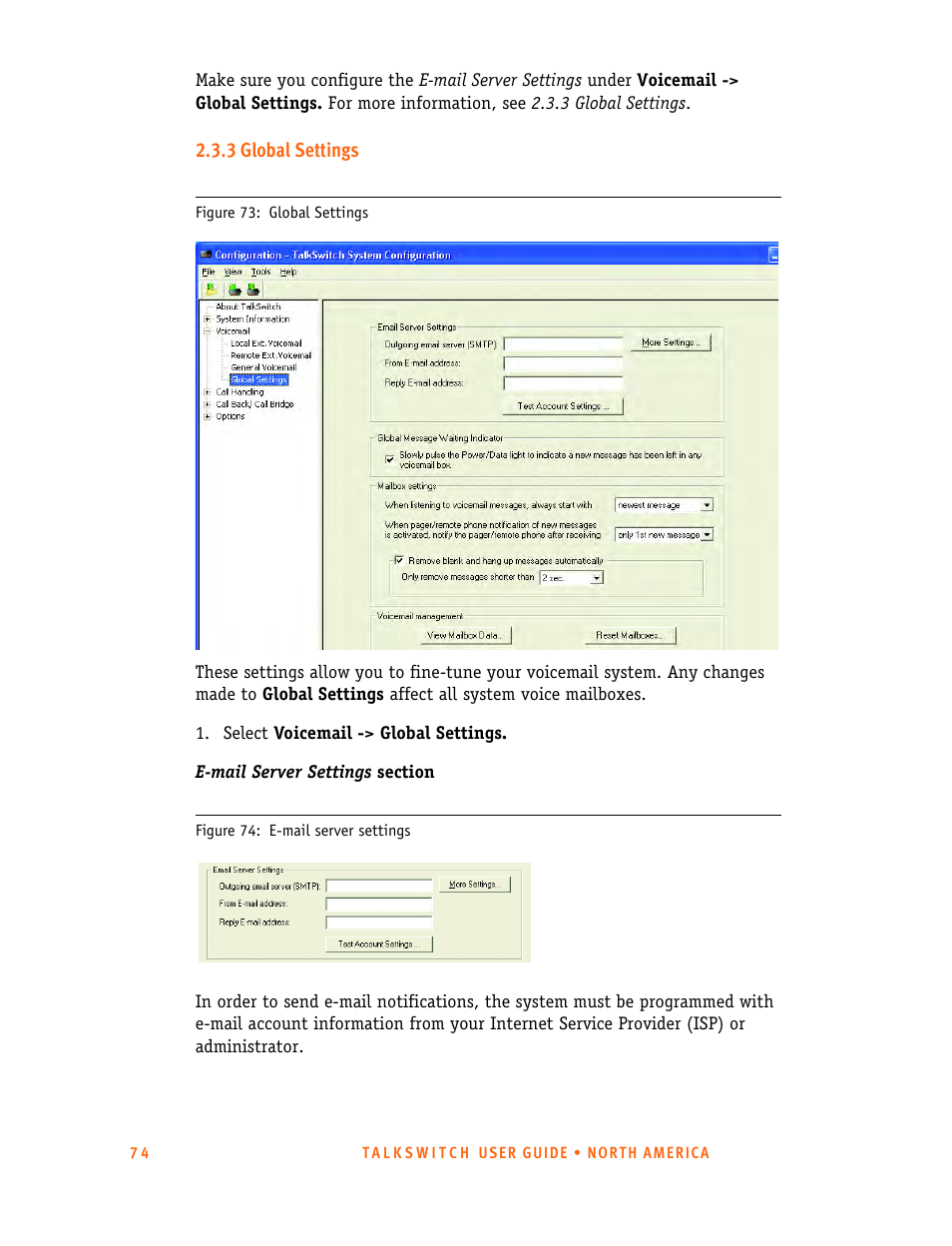 3 global settings | Talkswitch 24-CA User Manual | Page 86 / 243