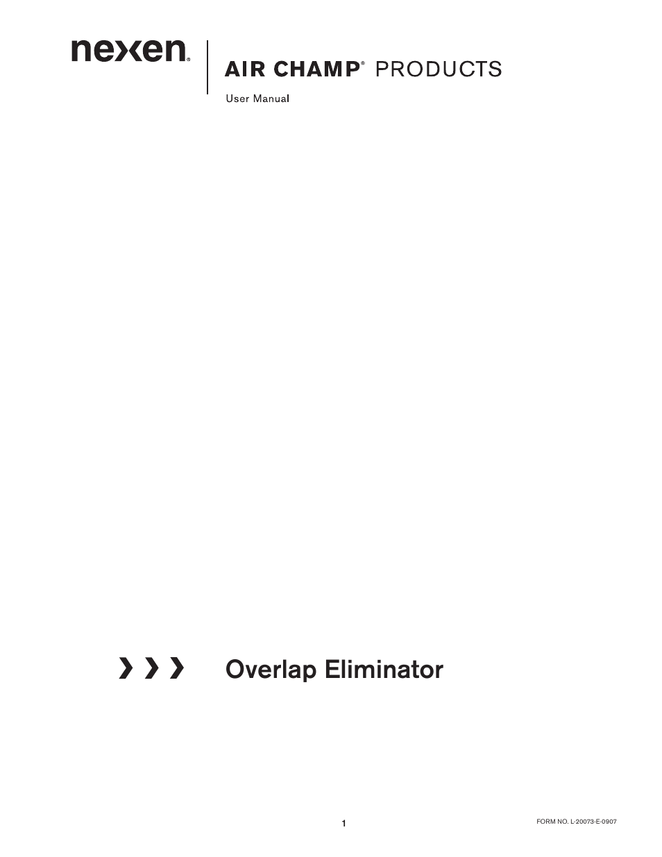 Nexen Overlap Eliminators 944400 User Manual | 6 pages