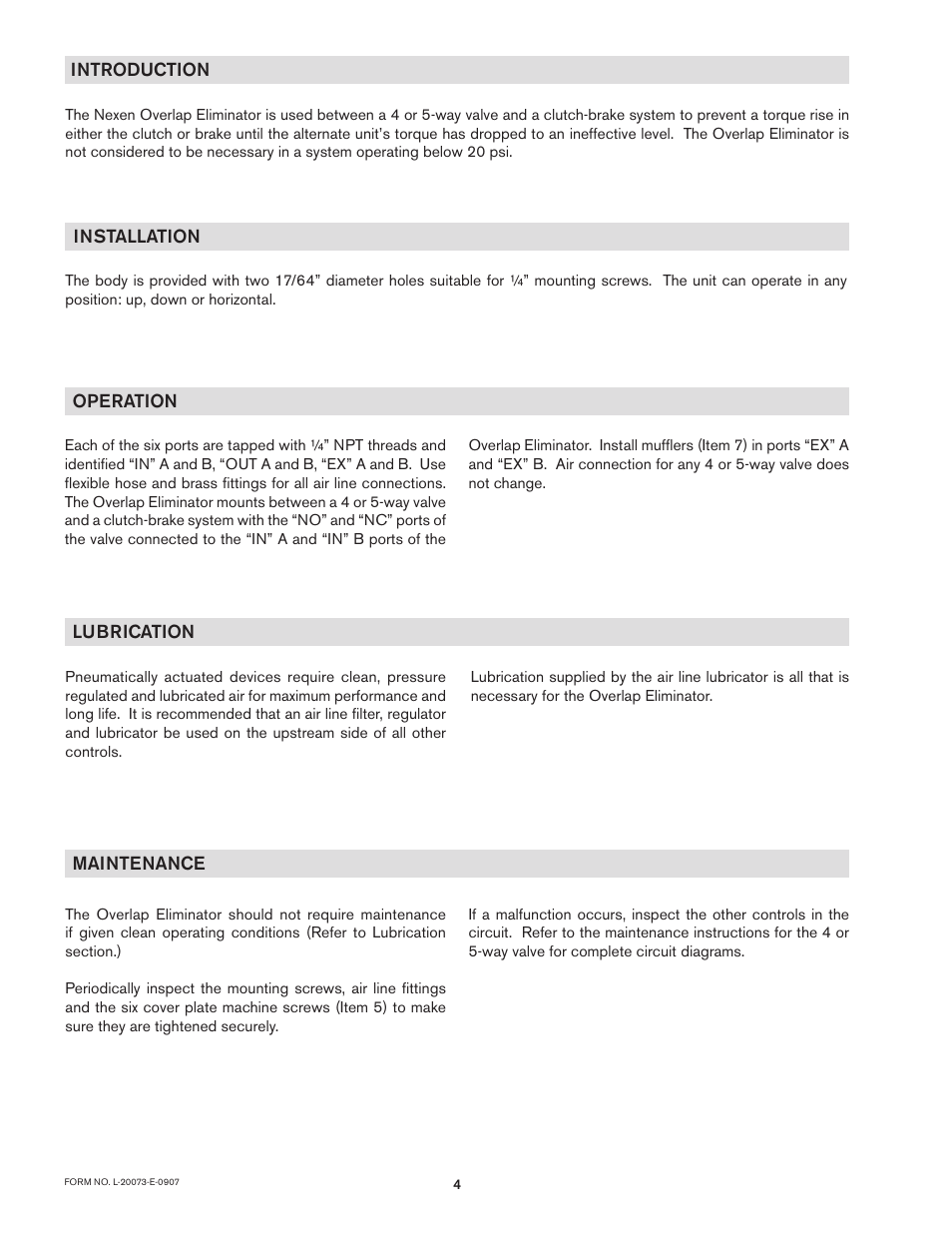 Nexen Overlap Eliminators 944400 User Manual | Page 4 / 6