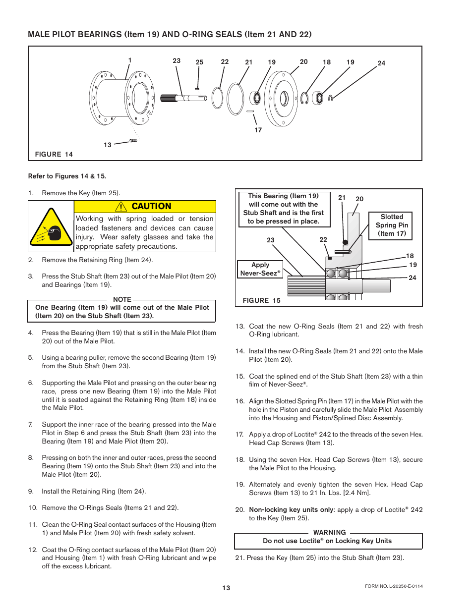 Caution | Nexen FM 625 BISSC 827251 User Manual | Page 13 / 18