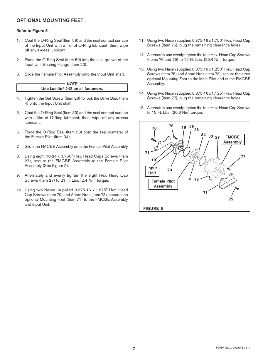 Nexen FM 625 BISSC 827251 User Manual | Page 7 / 18