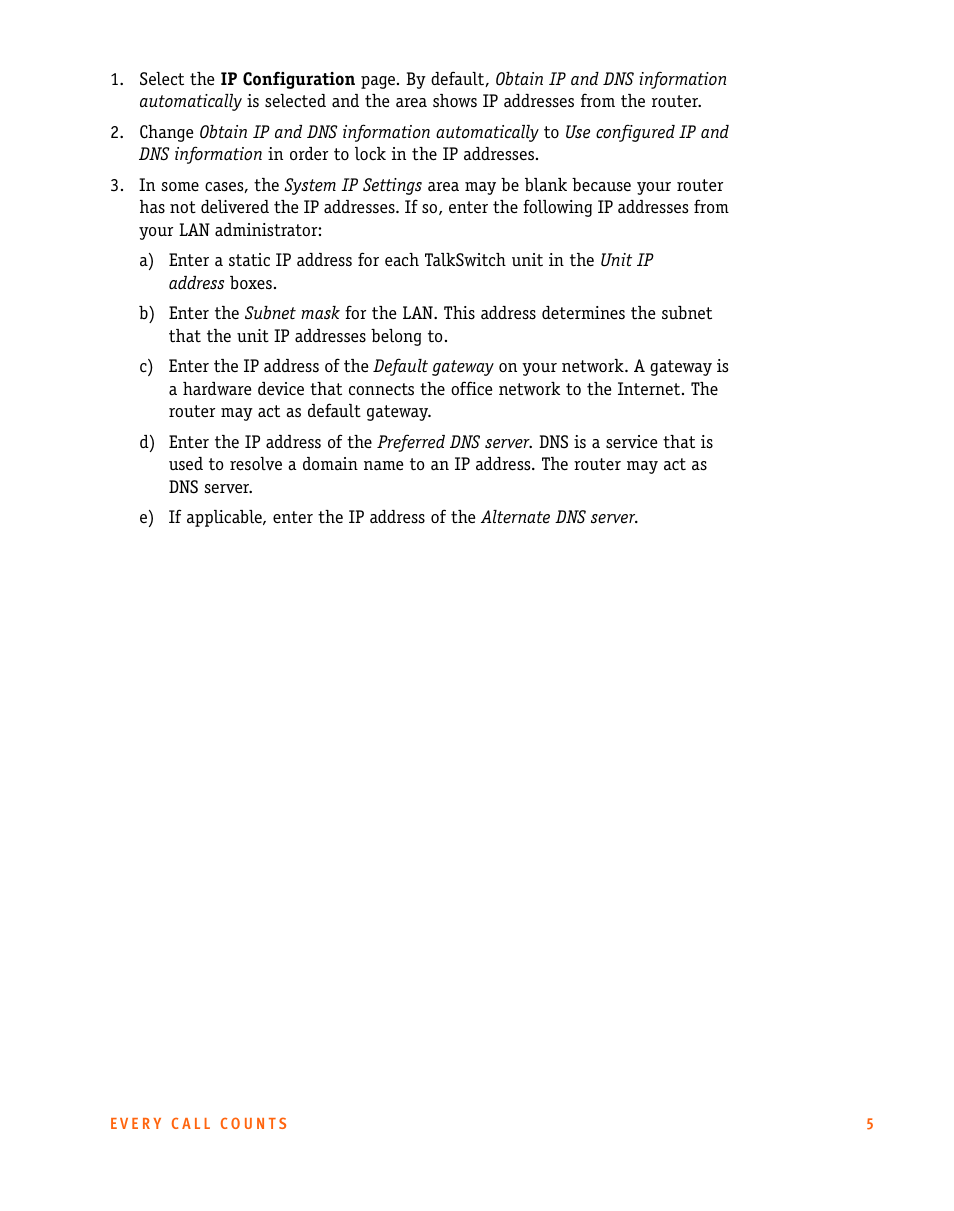 Talkswitch CT.TS005.002606 User Manual | Page 6 / 29