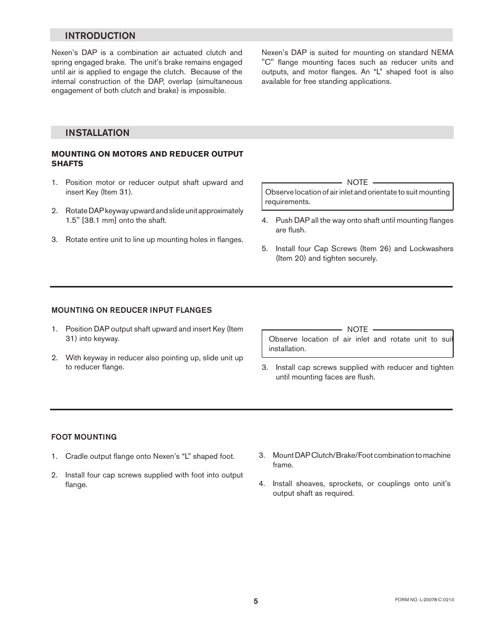 Nexen SE 625 883000 User Manual | Page 5 / 11