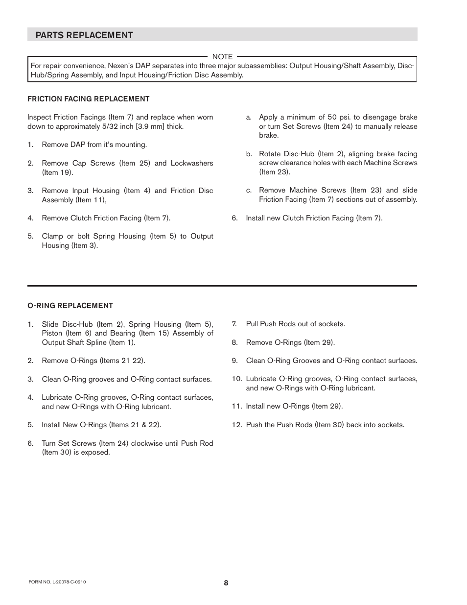Nexen SE 625 883000 User Manual | Page 8 / 11