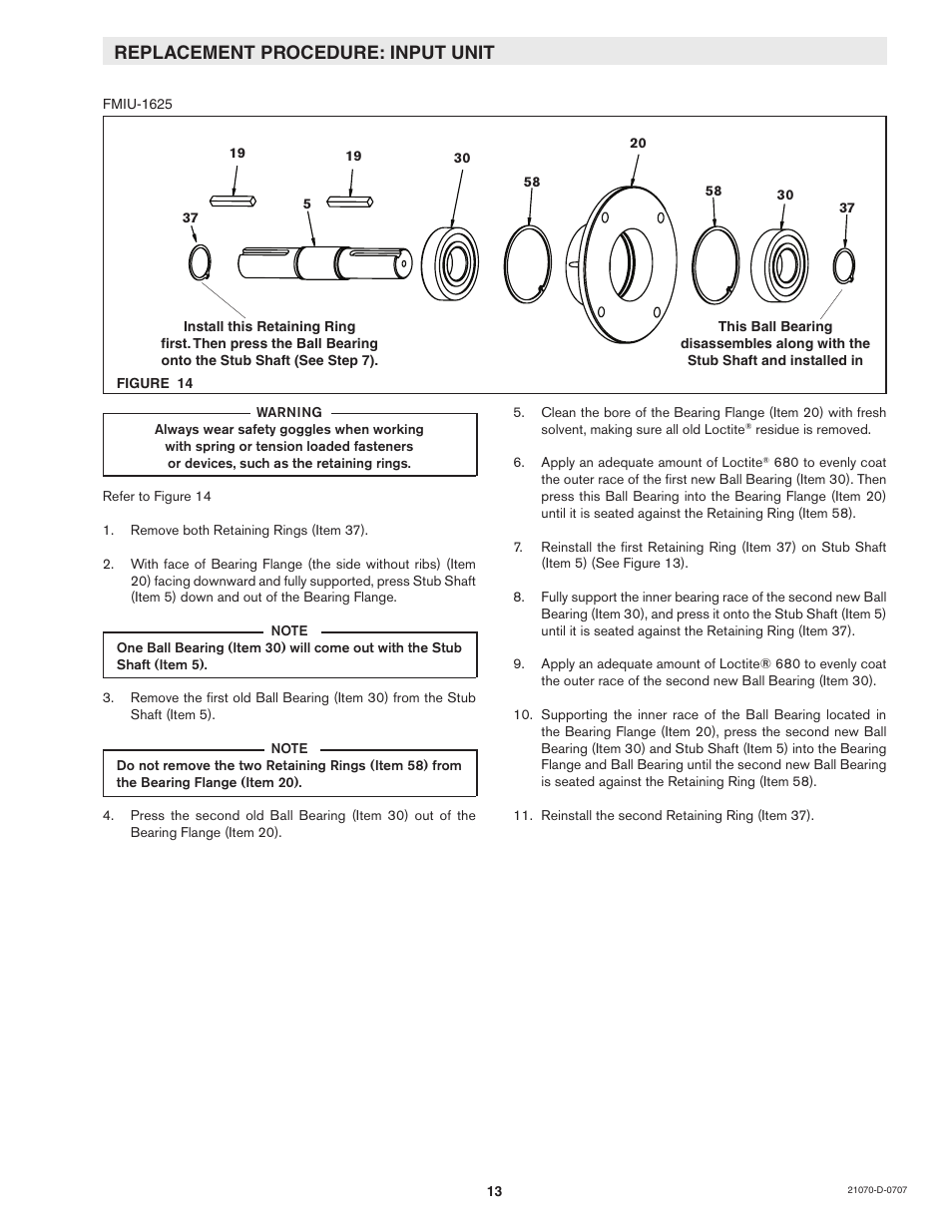 Replacement procedure: input unit | Nexen 1625 Input Unit 936001 User Manual | Page 13 / 16