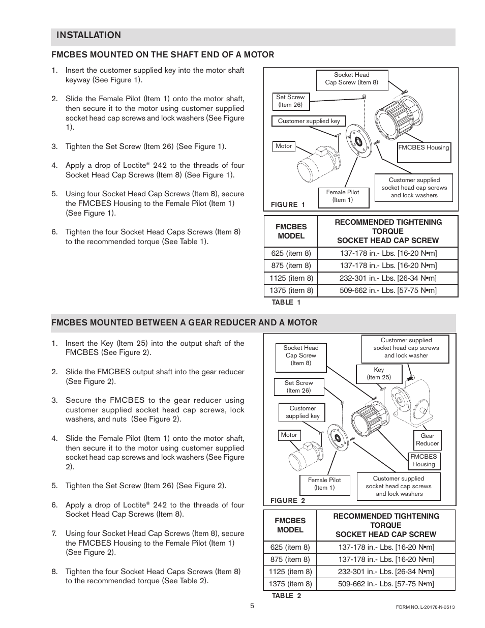 Installation | Nexen FMCBES-625 801652 User Manual | Page 5 / 18