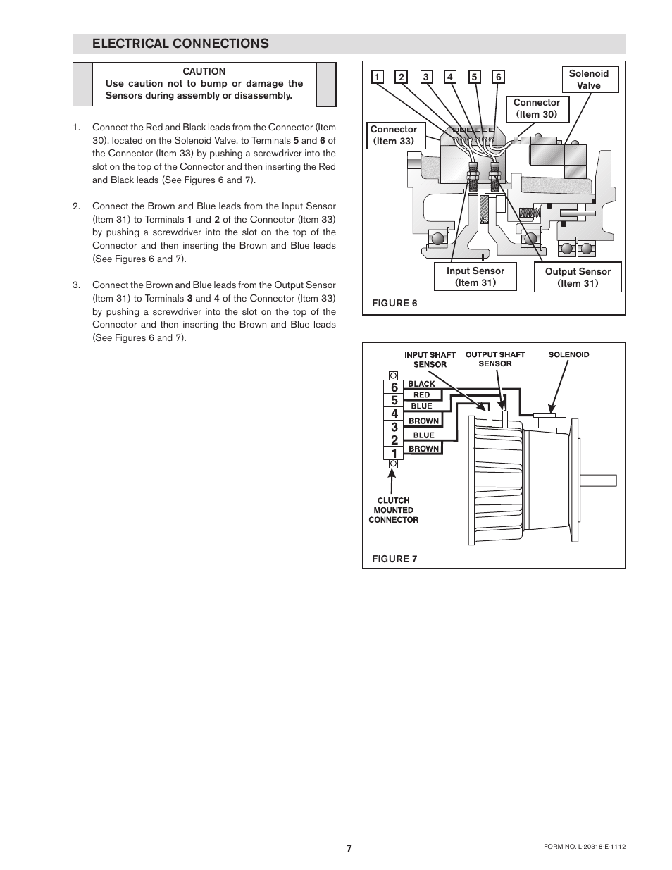 Electrical connections | Nexen OPS-625 801692 User Manual | Page 7 / 21