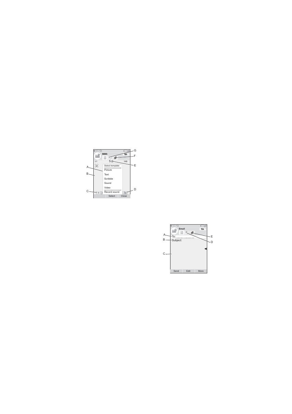 Email, Creating and sending mms, Incoming mms | Creating and sending email | Talkswitch M600I User Manual | Page 27 / 99