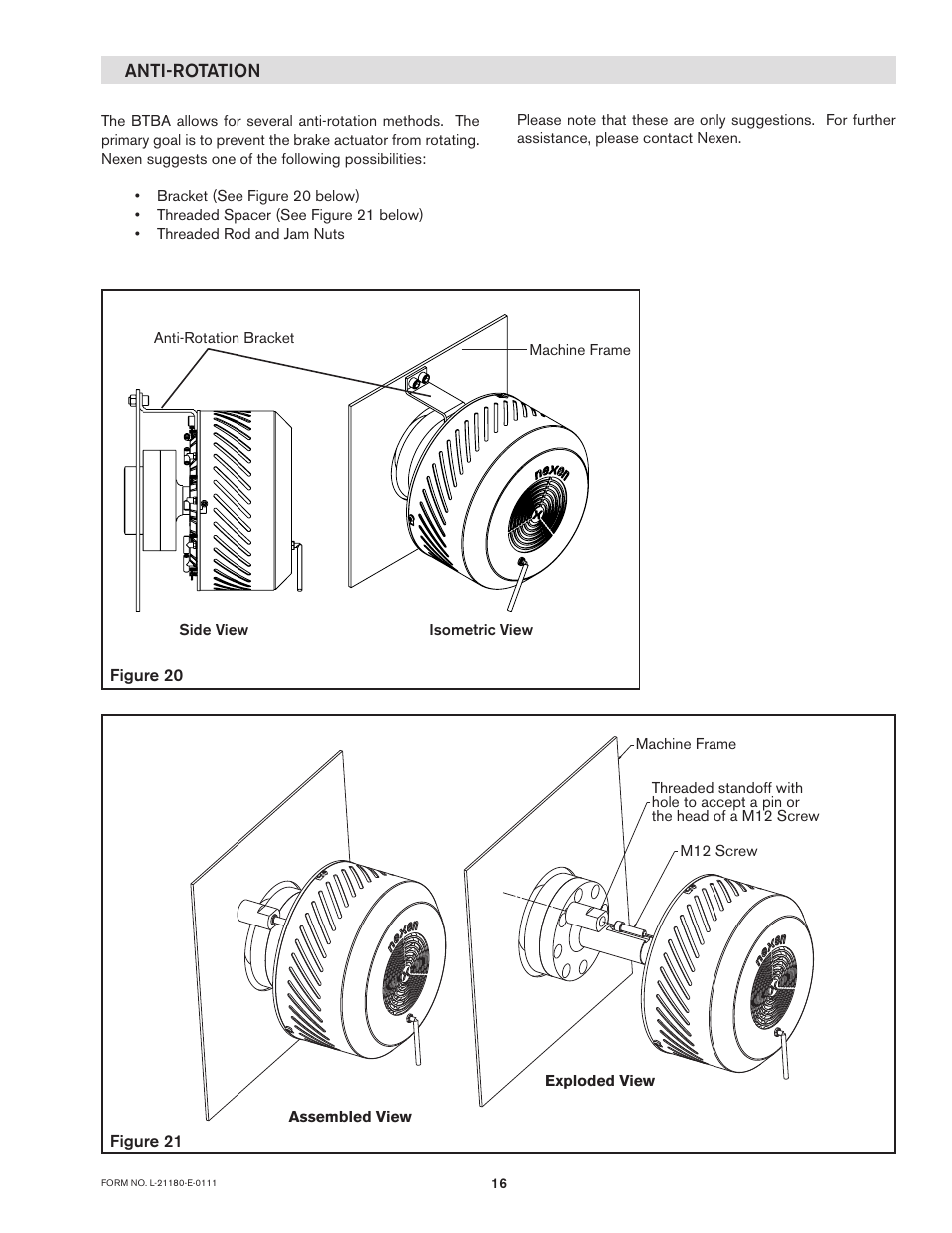 Nexen BTBA-10 927409 User Manual | Page 16 / 18