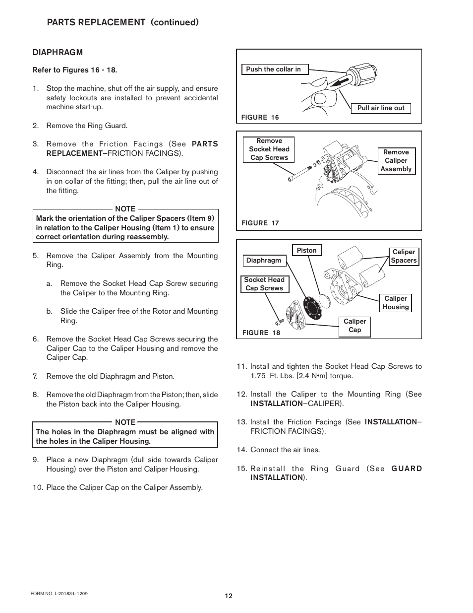 Nexen XTB 10-18 Dual Disc Caliper 835500 User Manual | Page 12 / 17