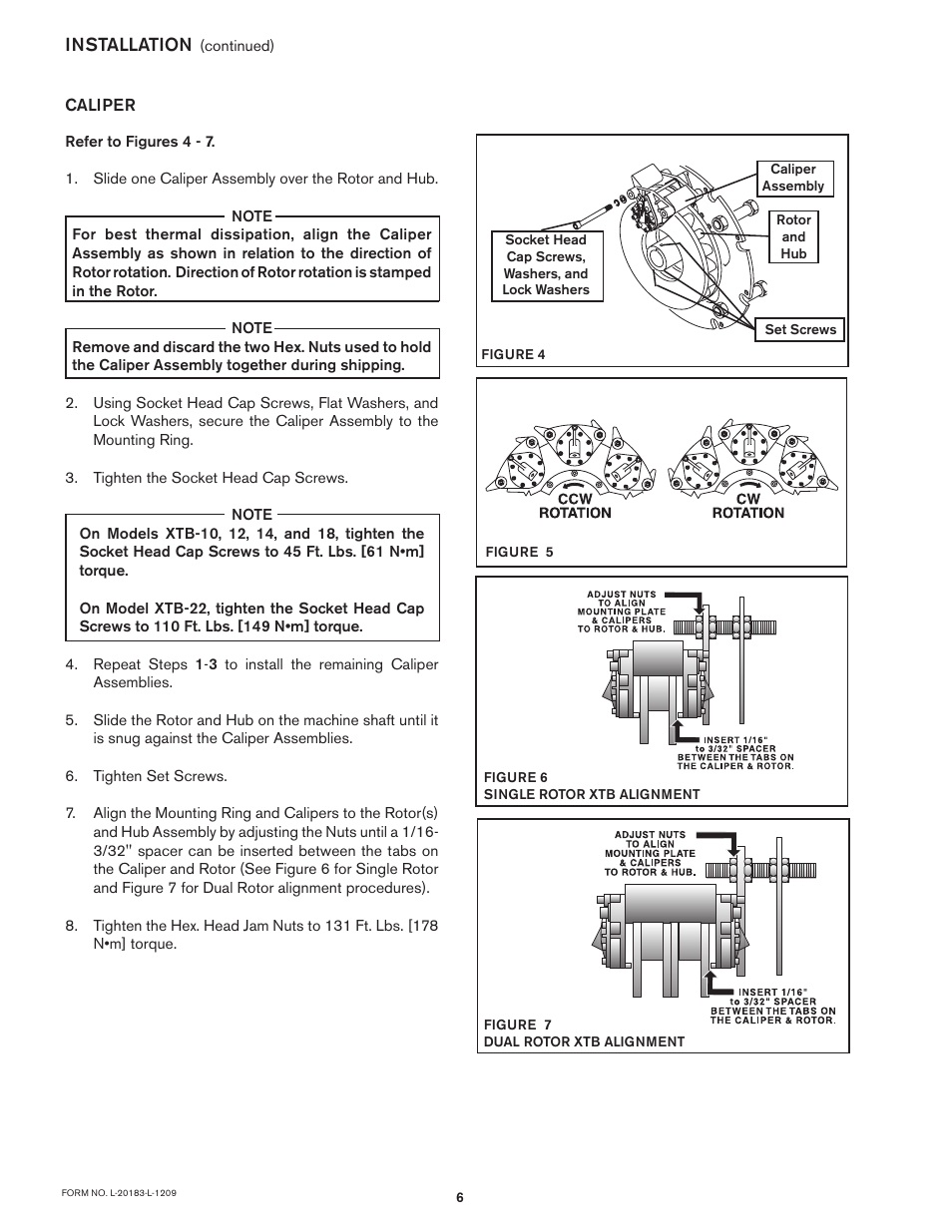 Nexen XTB 10-18 Dual Disc Caliper 835500 User Manual | Page 6 / 17