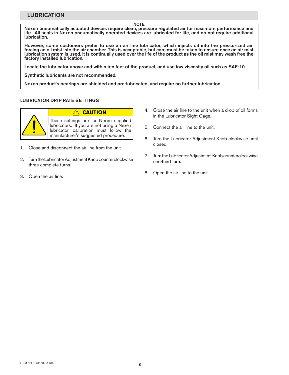 Nexen XTB 10-18 Dual Disc Caliper 835500 User Manual | Page 8 / 17