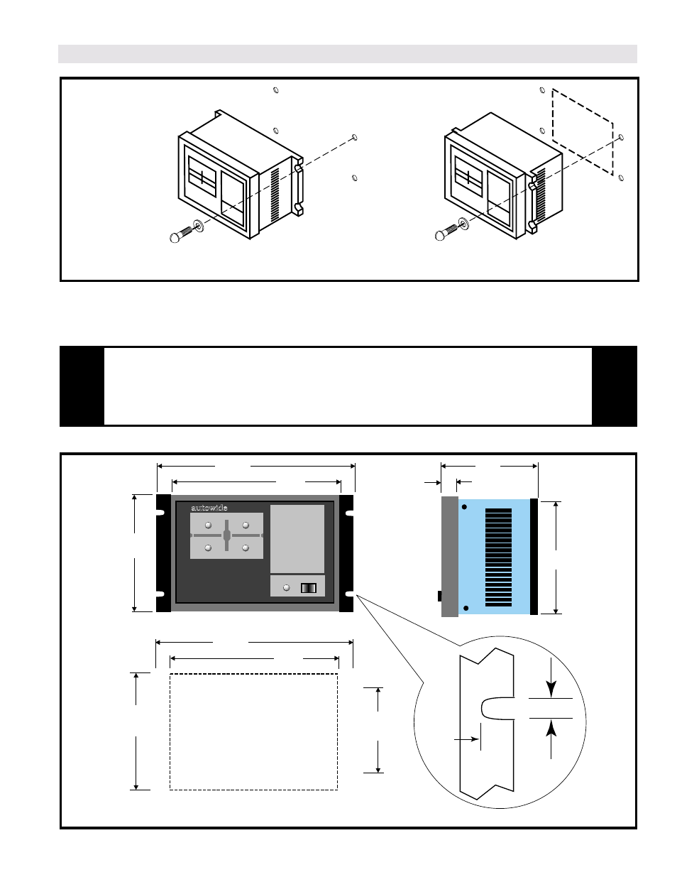 Caution, Flat surface mount panel mount, Amplifier installation | Nexen AS 10 912721 User Manual | Page 9 / 17