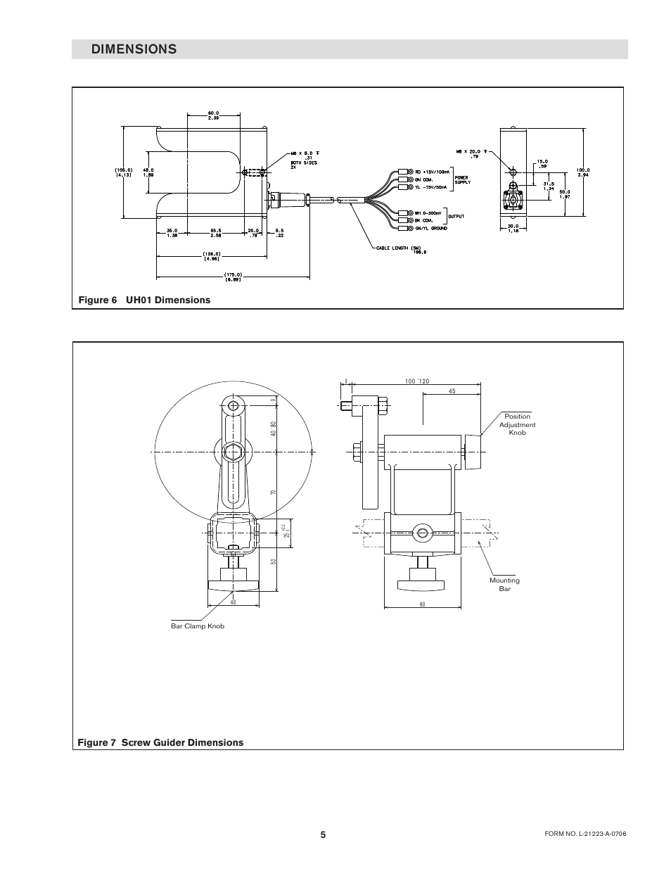 Dimensions | Nexen UH 01 912153 User Manual | Page 5 / 7