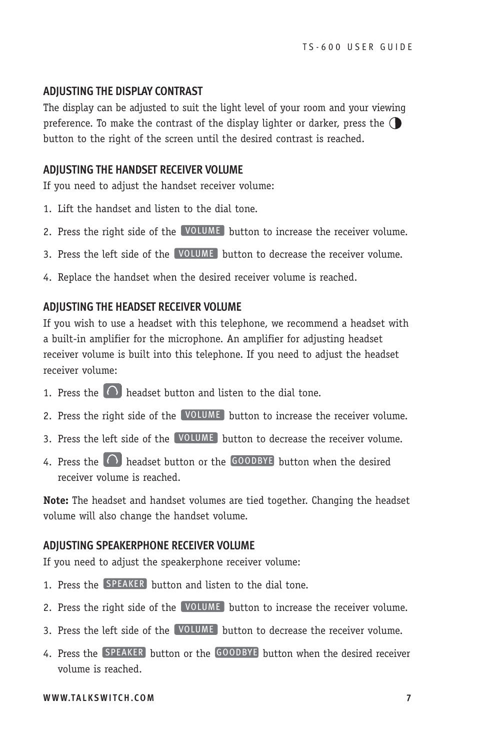 Talkswitch TS-600 User Manual | Page 11 / 30