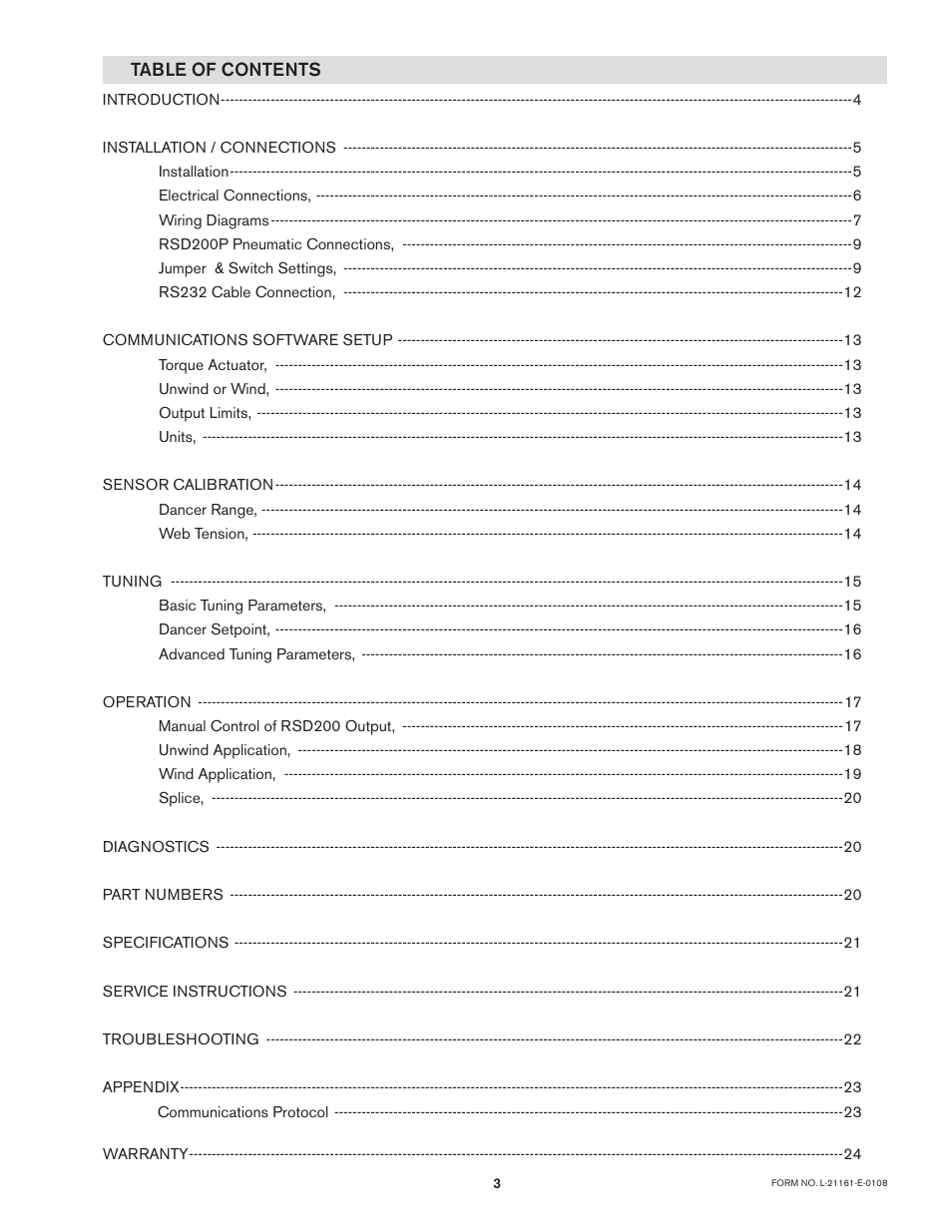 Nexen RSD200 964531 User Manual | Page 3 / 24