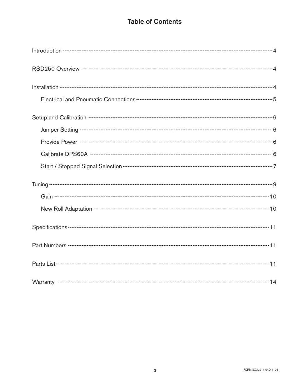 Nexen RSD250 964260 User Manual | Page 3 / 14