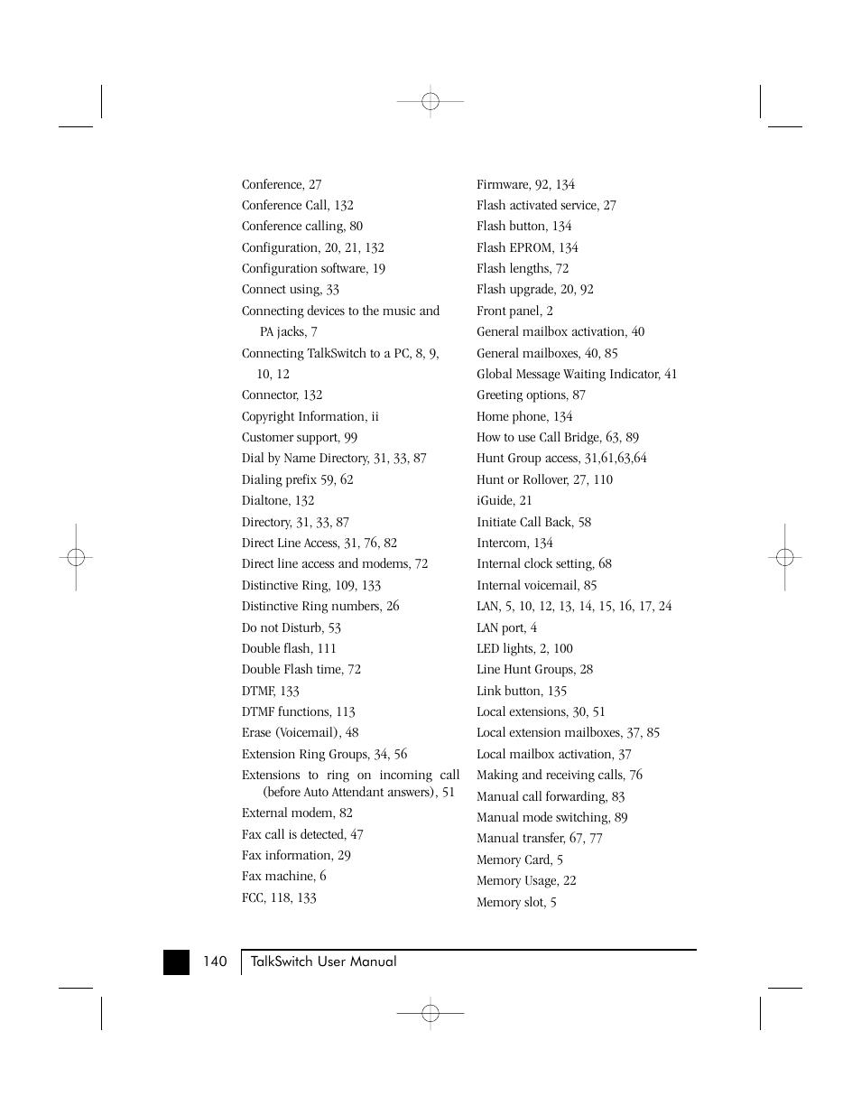 Talkswitch 48 User Manual | Page 135 / 137