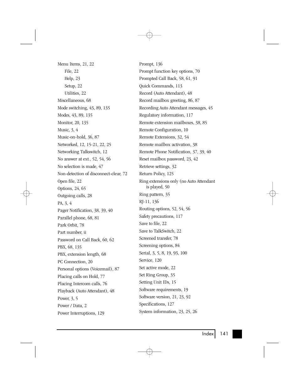 Talkswitch 48 User Manual | Page 136 / 137