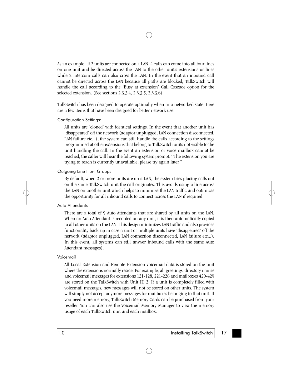 Talkswitch 48 User Manual | Page 22 / 137