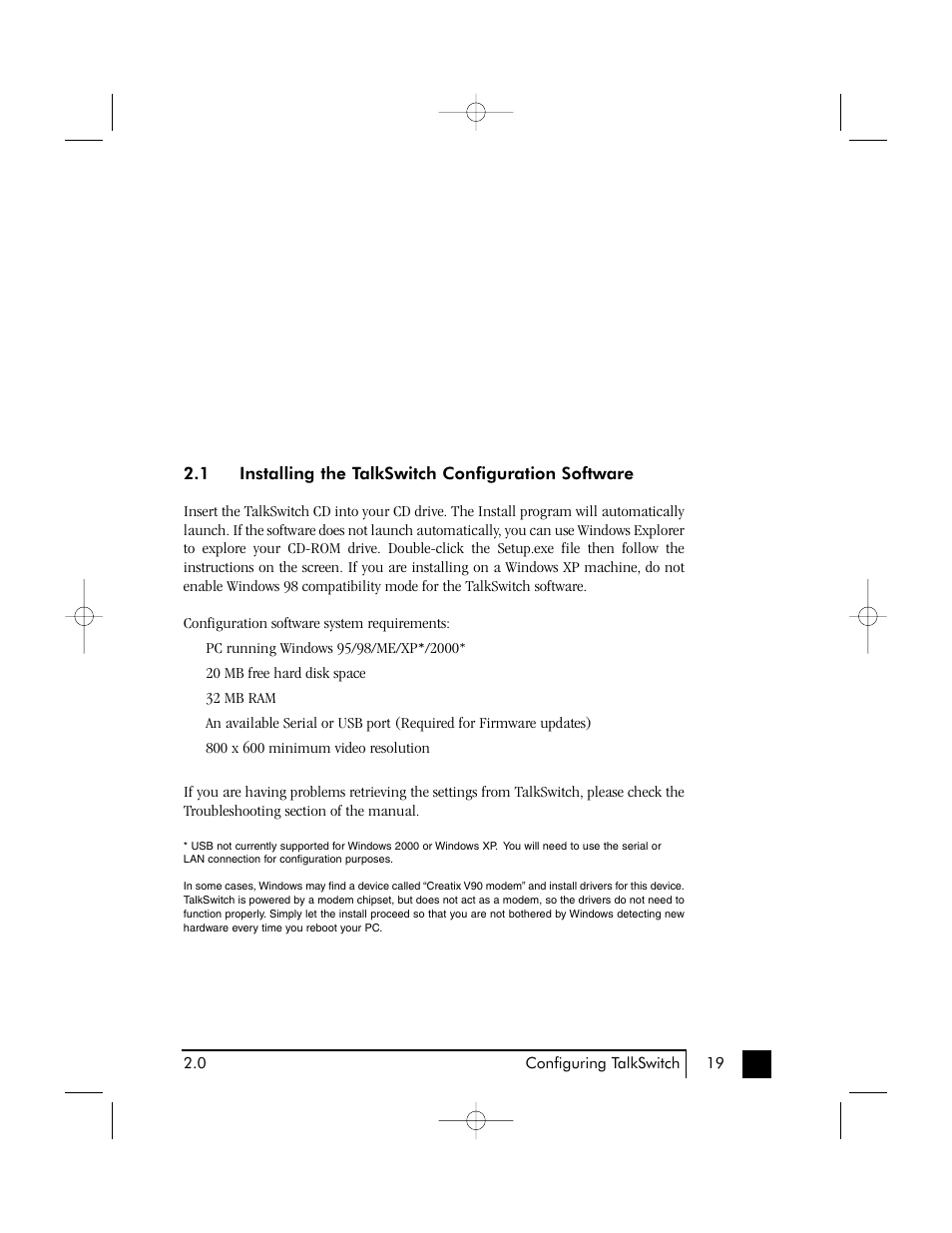 Configuring talkswitch | Talkswitch 48 User Manual | Page 23 / 137