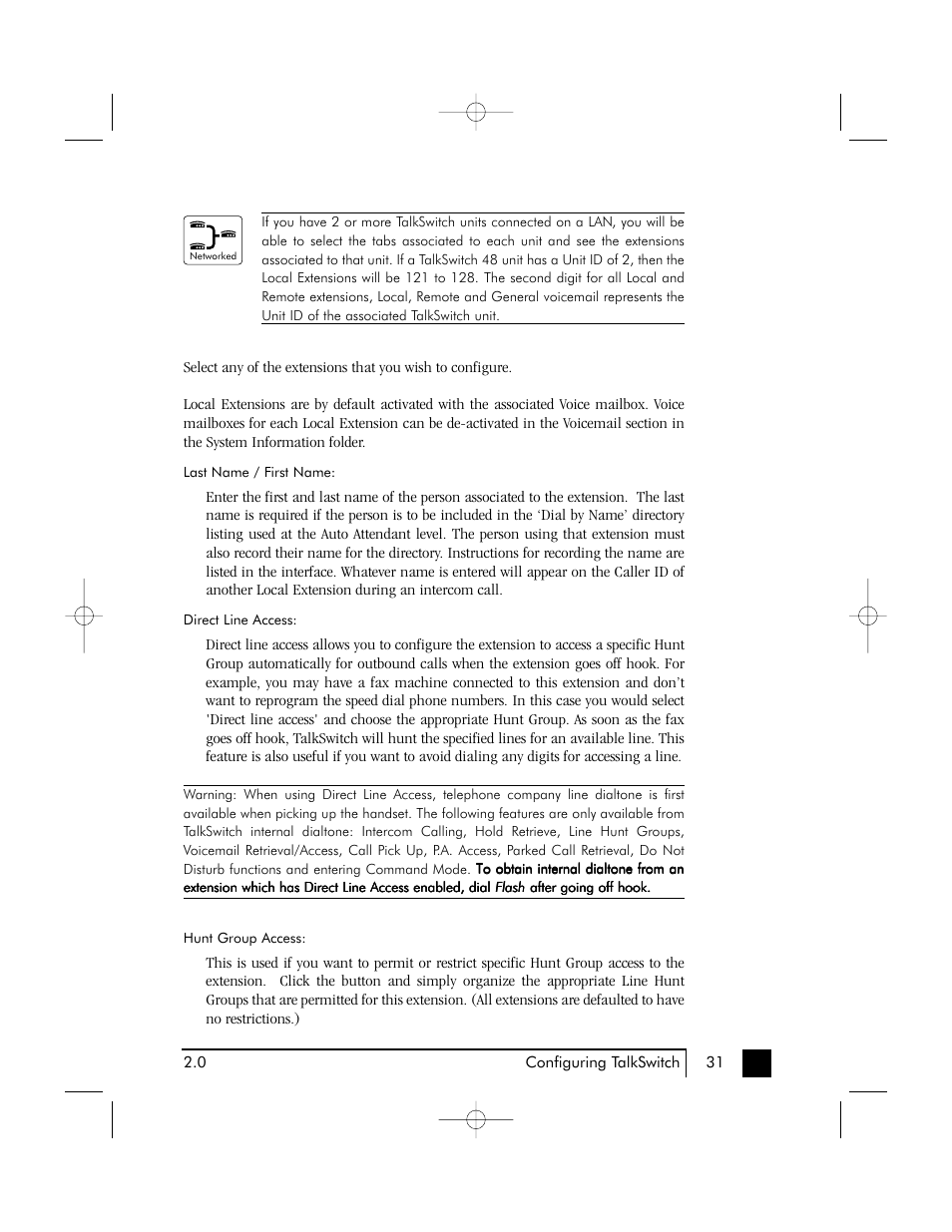 Talkswitch 48 User Manual | Page 35 / 137