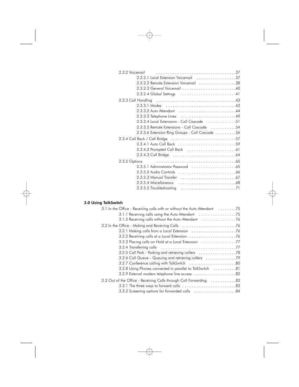 Talkswitch 48 User Manual | Page 4 / 137