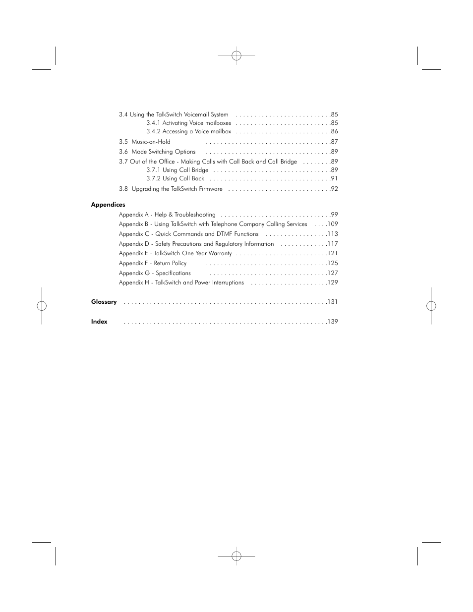 Talkswitch 48 User Manual | Page 5 / 137