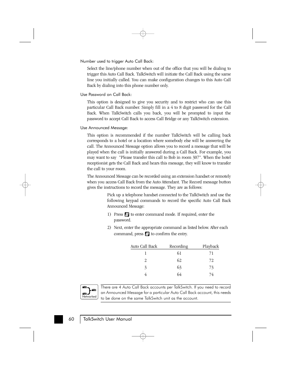 Talkswitch 48 User Manual | Page 64 / 137