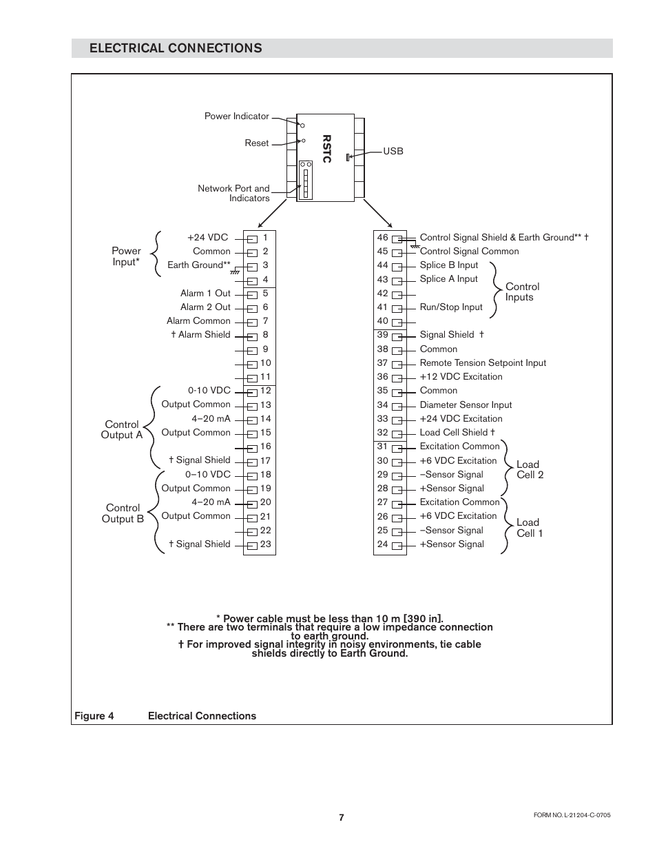 Electrical connections | Nexen RSTC1100 964528 User Manual | Page 7 / 27