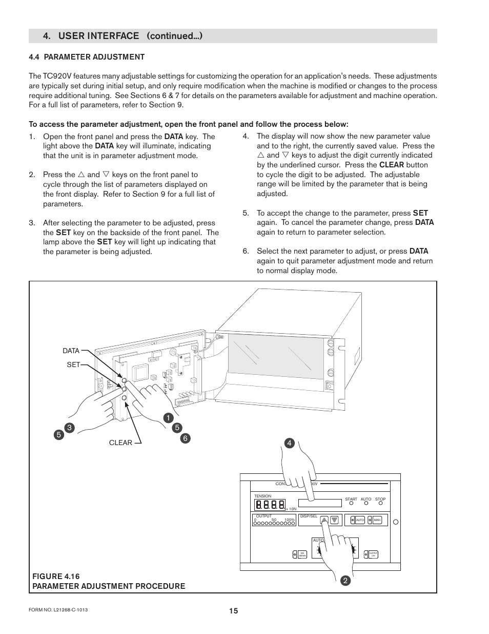 User interface (continued...) | Nexen TC920V 964356 User Manual | Page 18 / 38