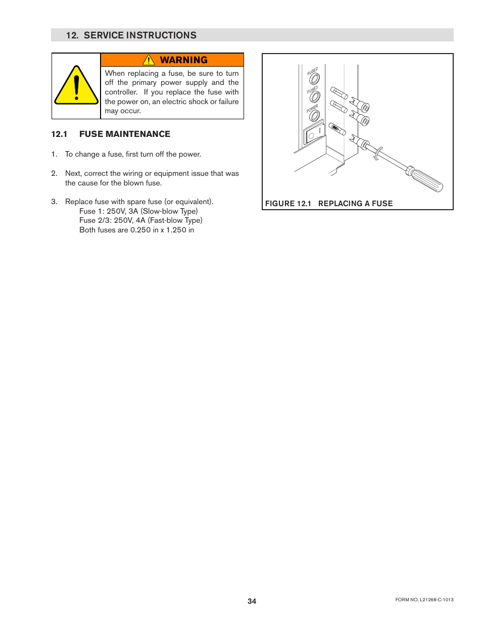 Service instructions, Warning | Nexen TC920V 964356 User Manual | Page 37 / 38