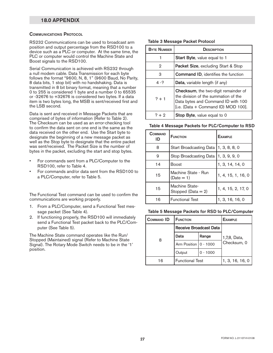 Nexen RSD100 964520 User Manual | Page 27 / 28