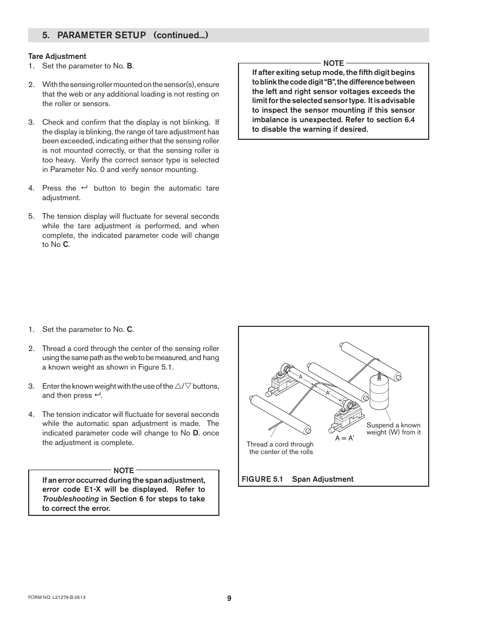 Parameter setup (continued...) | Nexen TM340 912751 User Manual | Page 12 / 18