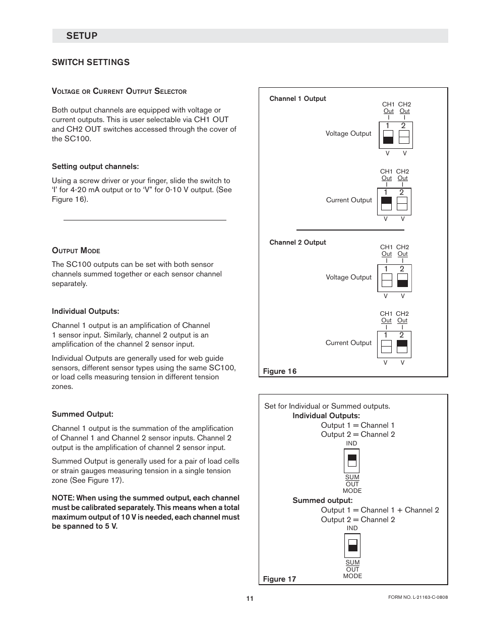 Setup | Nexen SC100 964420 User Manual | Page 11 / 16