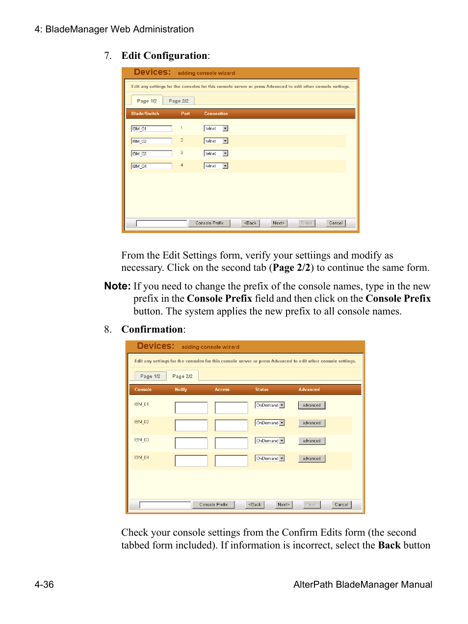 Cyclades AlterPath BladeManager User Manual | Page 118 / 202