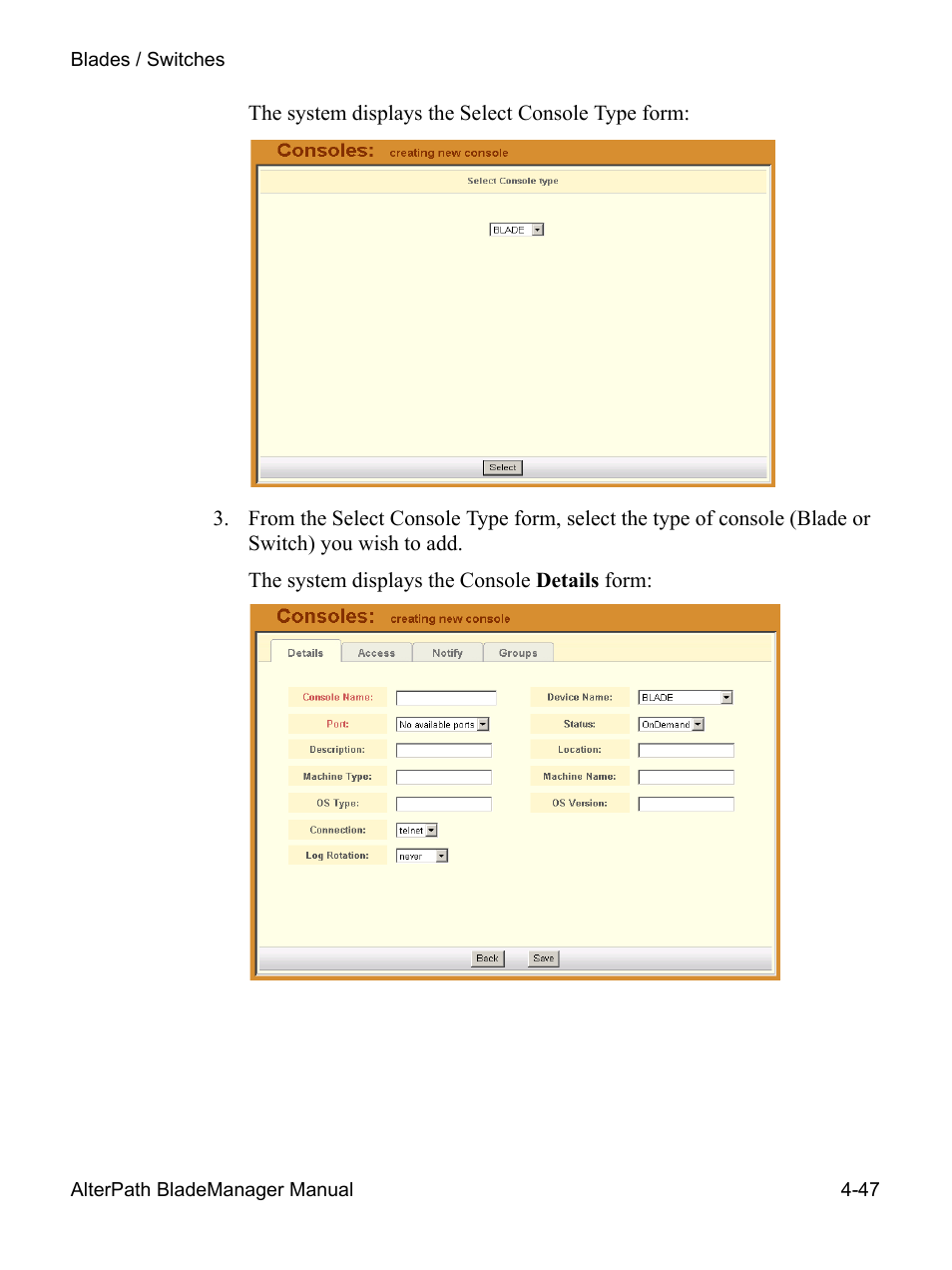 Cyclades AlterPath BladeManager User Manual | Page 129 / 202
