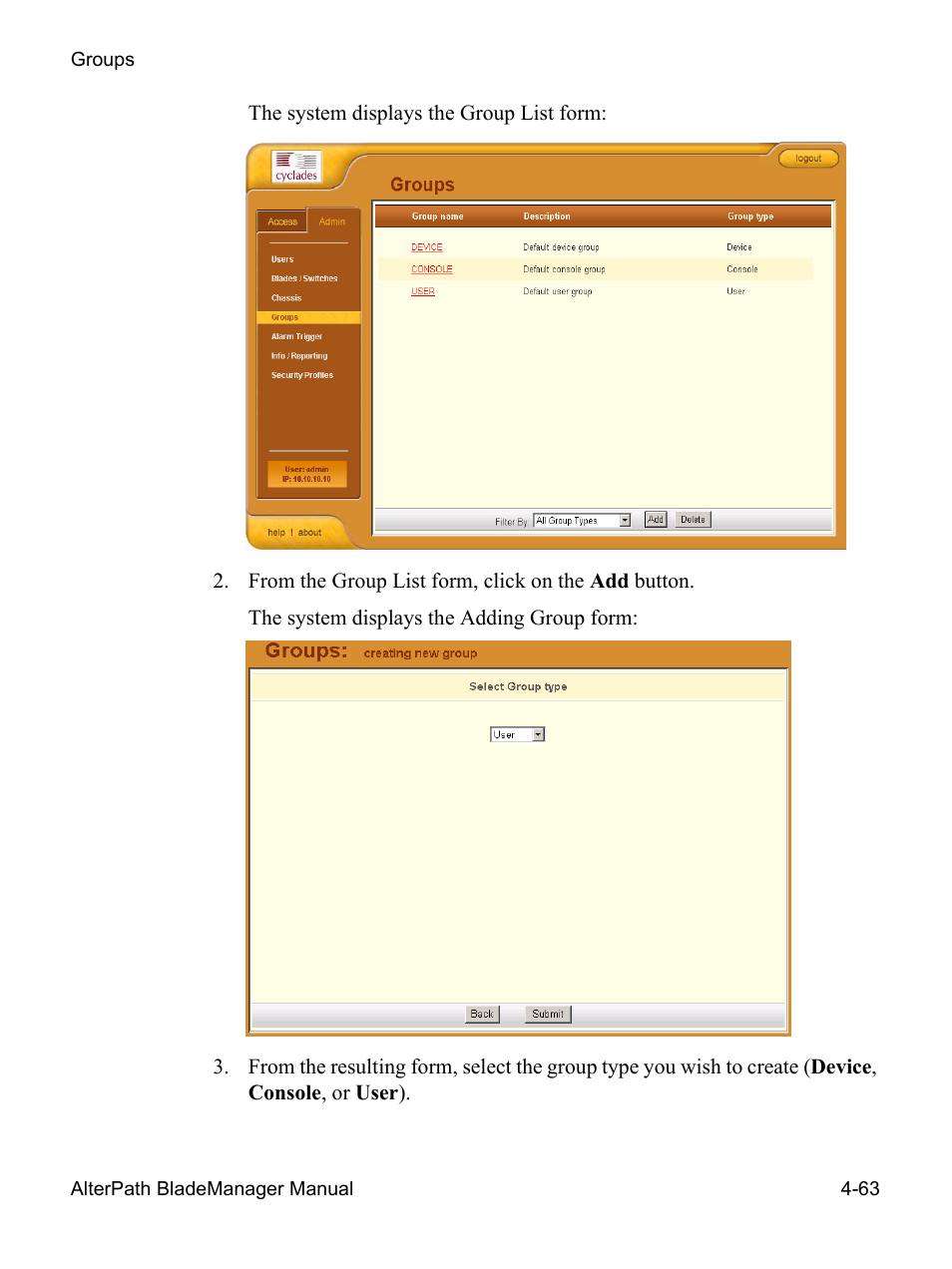 Cyclades AlterPath BladeManager User Manual | Page 145 / 202