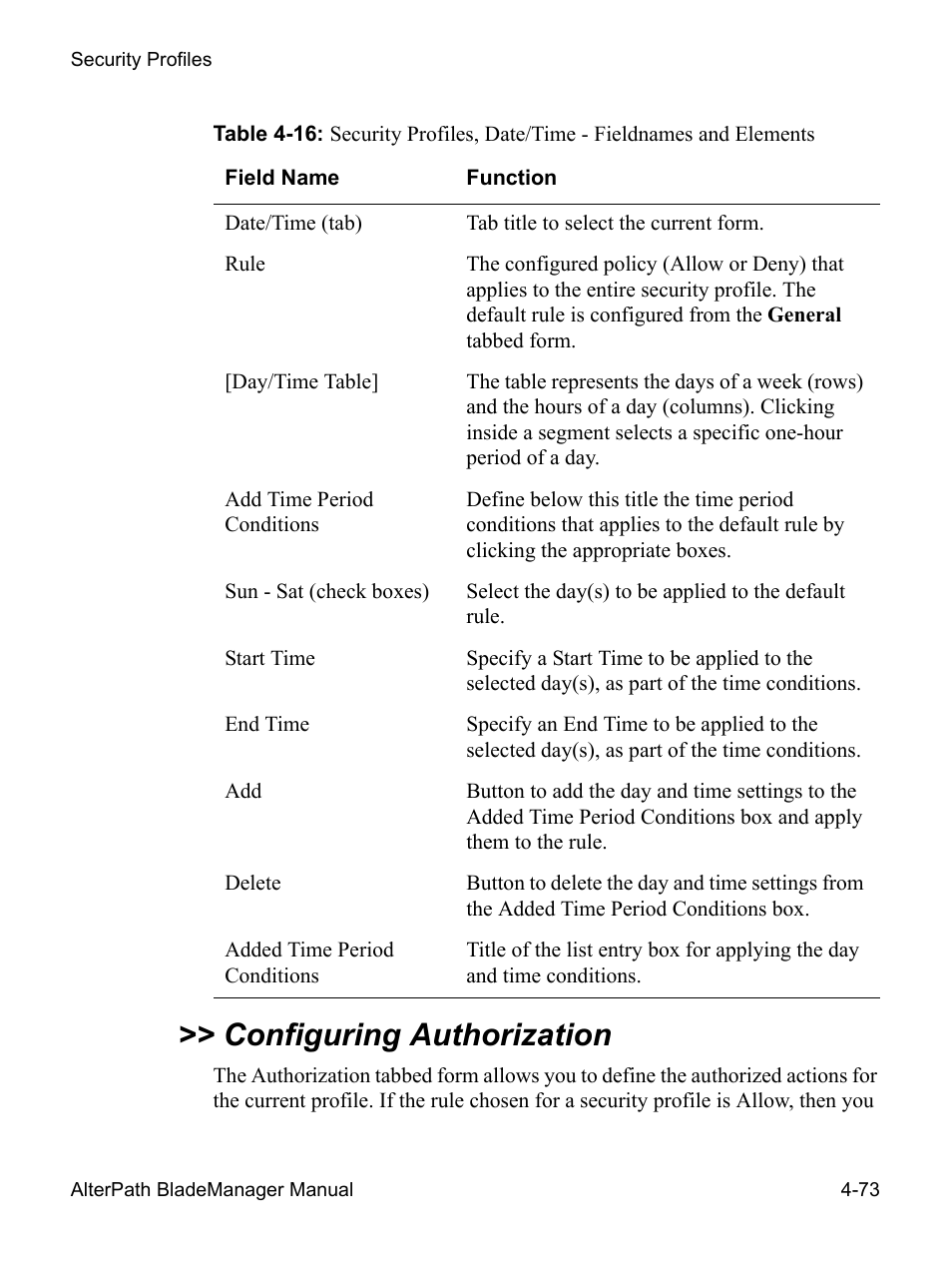 Configuring authorization | Cyclades AlterPath BladeManager User Manual | Page 155 / 202