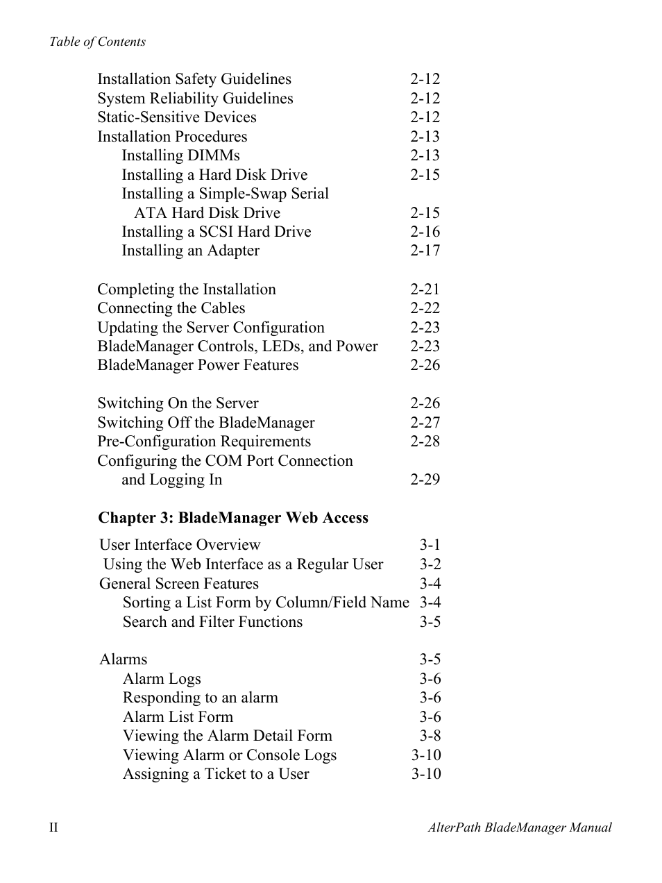 Cyclades AlterPath BladeManager User Manual | Page 4 / 202