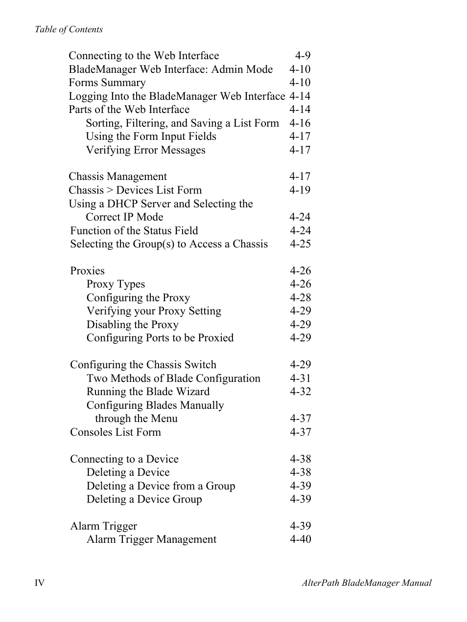 Cyclades AlterPath BladeManager User Manual | Page 6 / 202