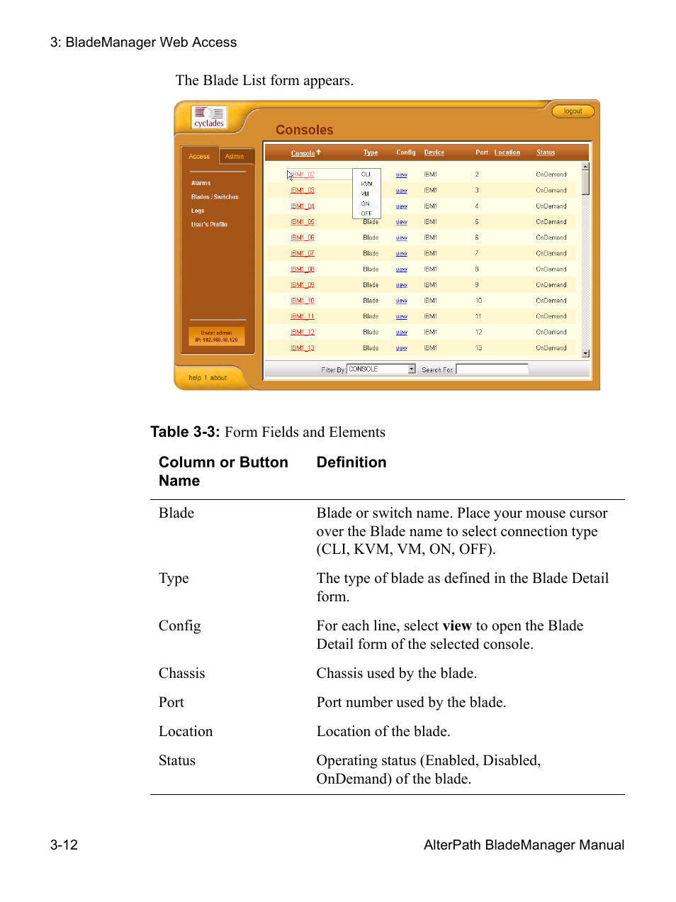 Cyclades AlterPath BladeManager User Manual | Page 66 / 202