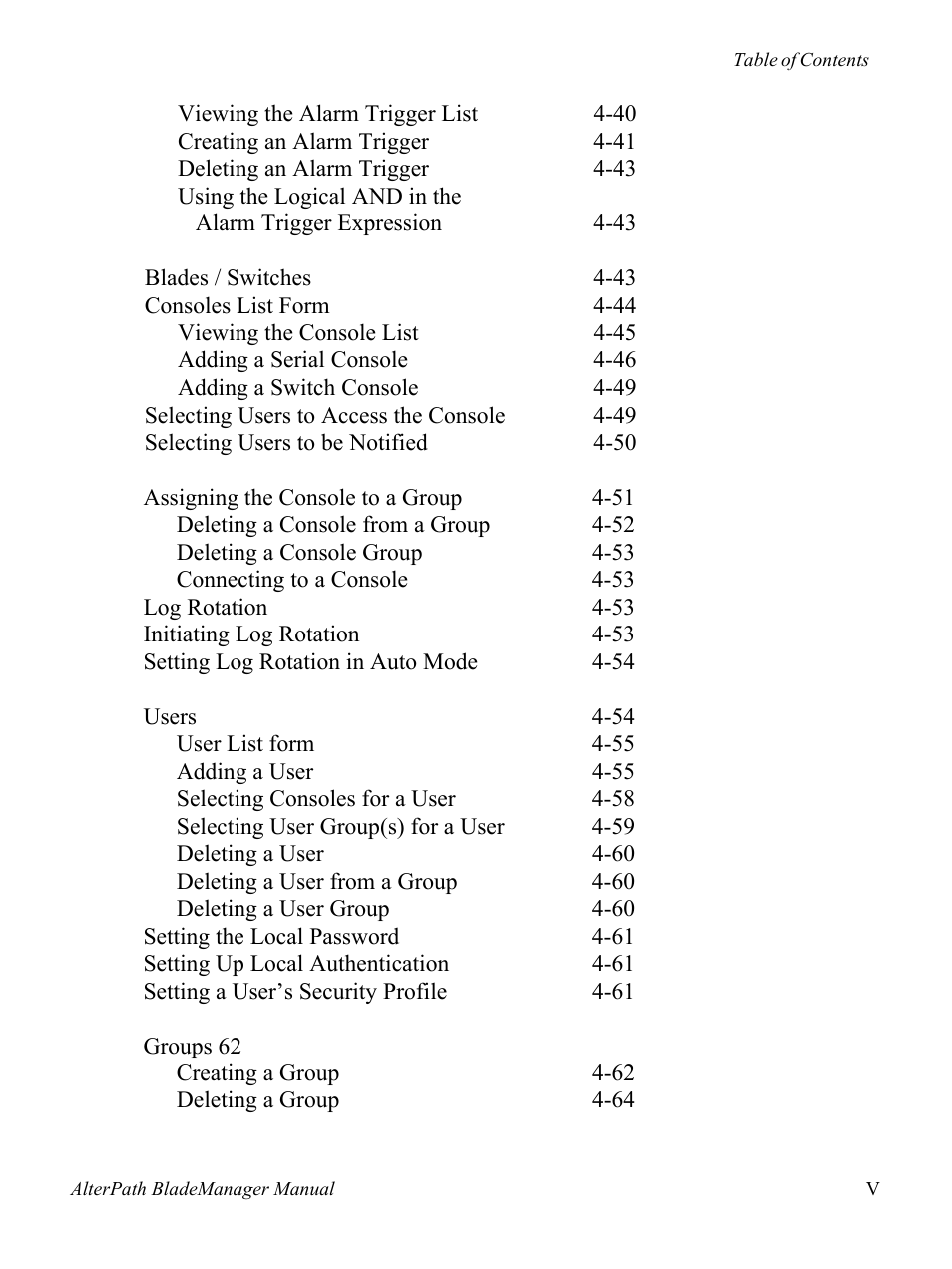 Cyclades AlterPath BladeManager User Manual | Page 7 / 202