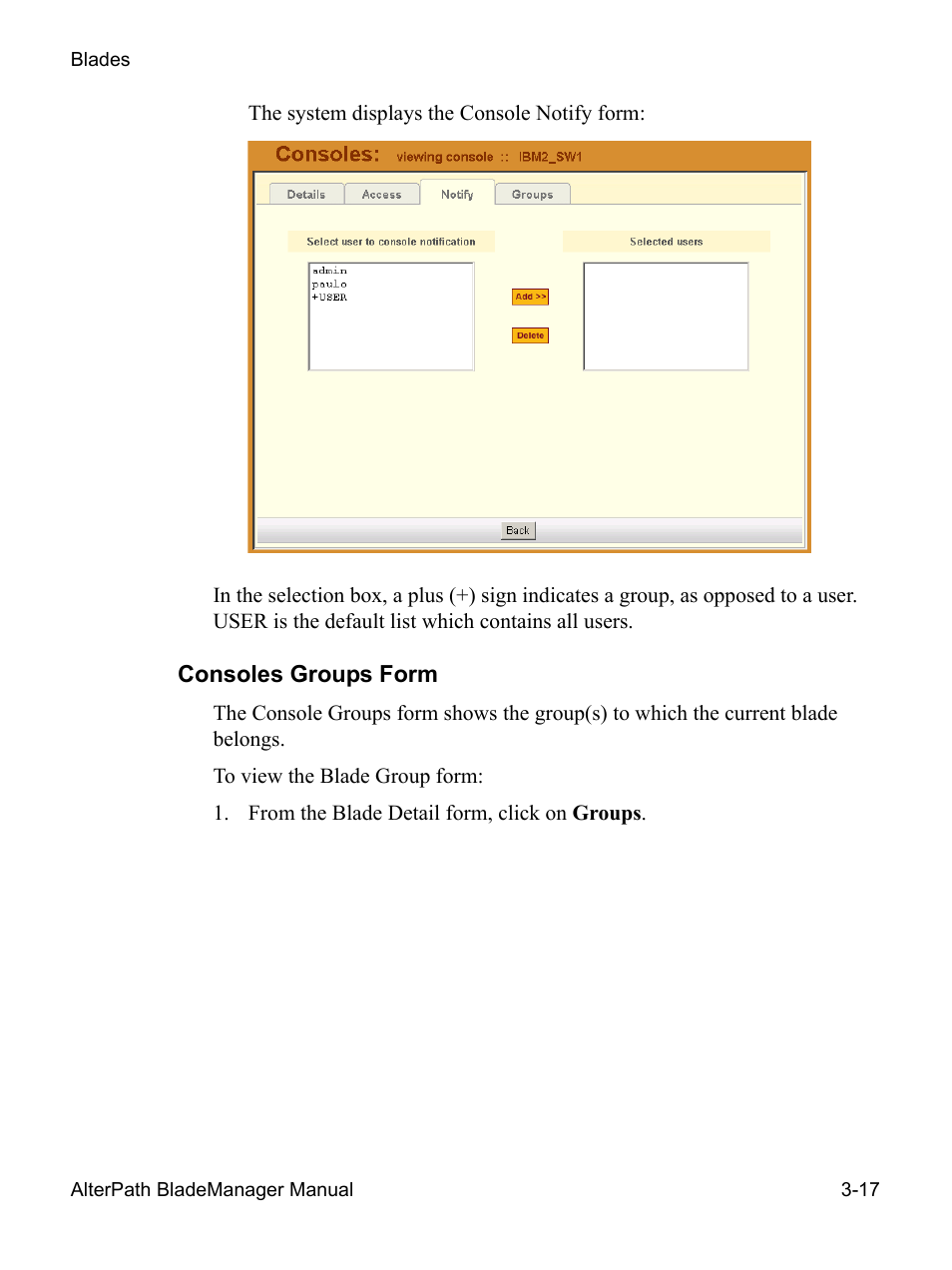 Cyclades AlterPath BladeManager User Manual | Page 71 / 202