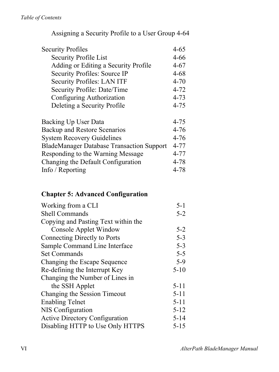 Cyclades AlterPath BladeManager User Manual | Page 8 / 202