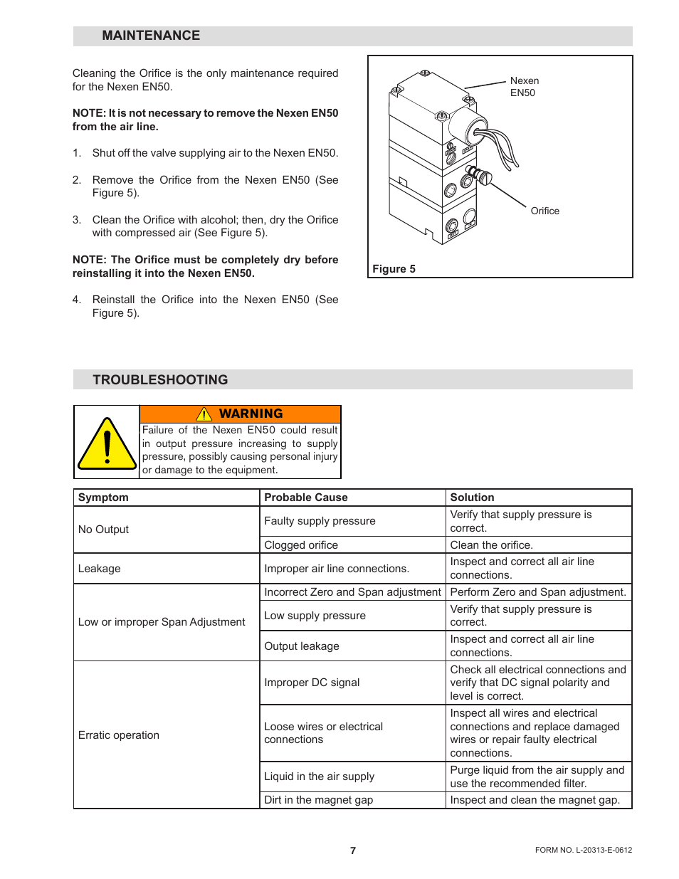 Nexen EN50-85V 964232 User Manual | Page 7 / 9