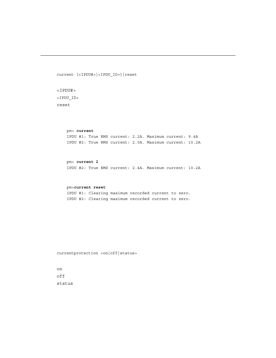 Currentprotection | Cyclades PM IPDU User Manual | Page 48 / 102