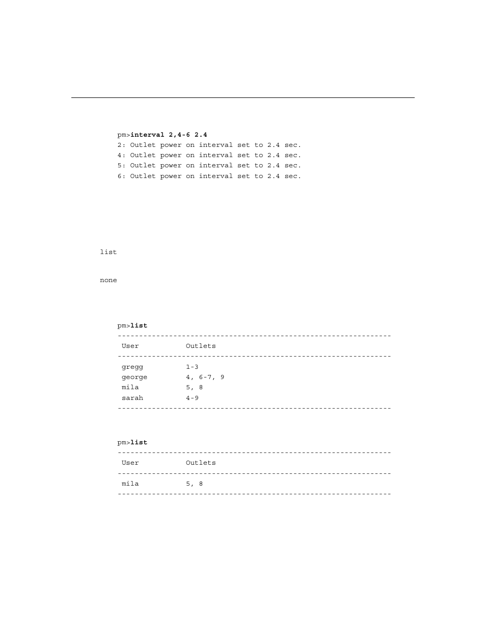 List | Cyclades PM IPDU User Manual | Page 59 / 102