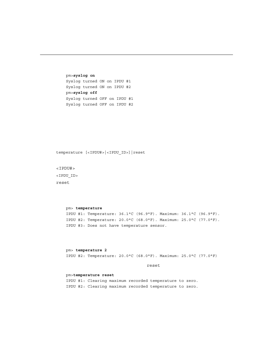 Temperature | Cyclades PM IPDU User Manual | Page 68 / 102