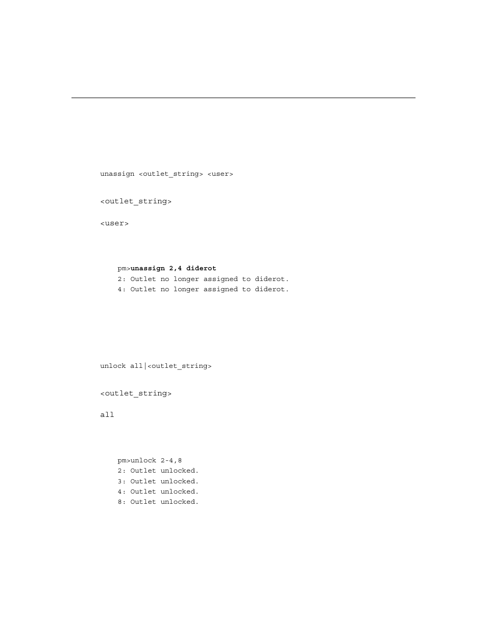 Unassign, Unlock | Cyclades PM IPDU User Manual | Page 69 / 102